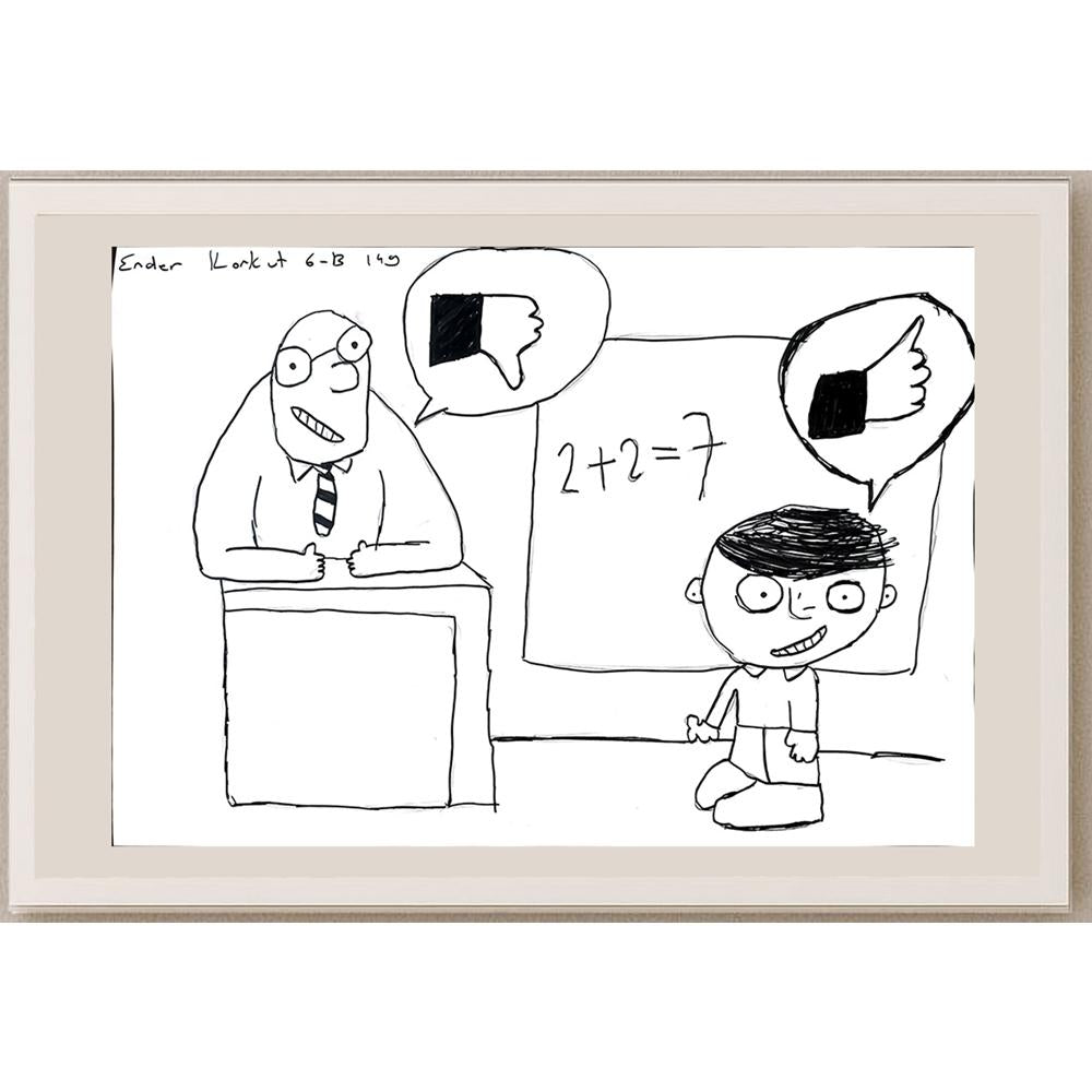 Ender Korkut 43x30cm Orijinal Karikatür BOD01460