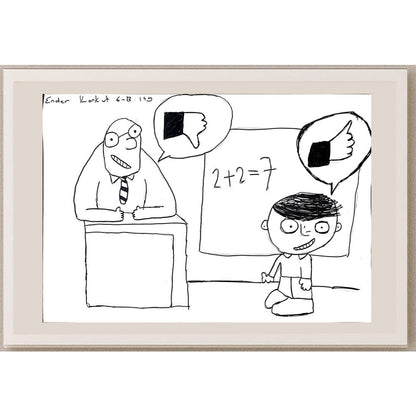 Ender Korkut 43x30cm Orijinal Karikatür BOD01460