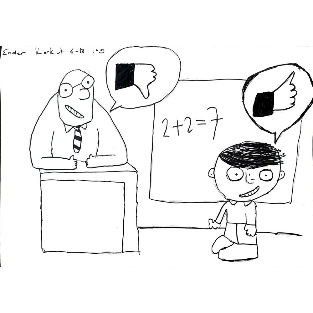 Ender Korkut 43x30cm Orijinal Karikatür BOD01460