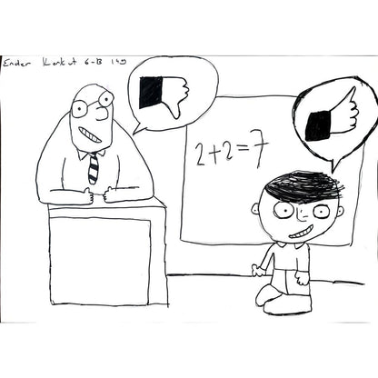 Ender Korkut 43x30cm Orijinal Karikatür BOD01460