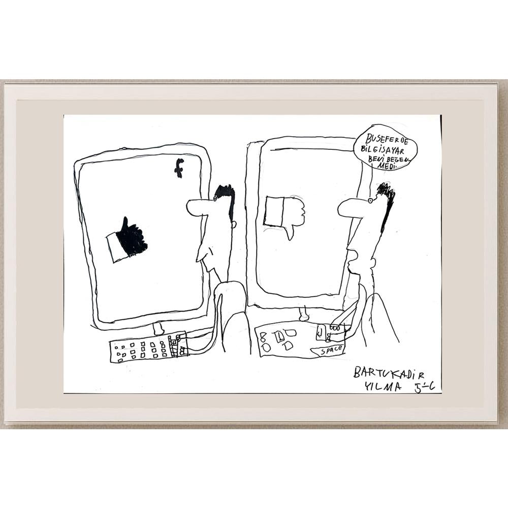 Bartu Kadir Yılma 43x30cm Orijinal Karikatür BOD01462