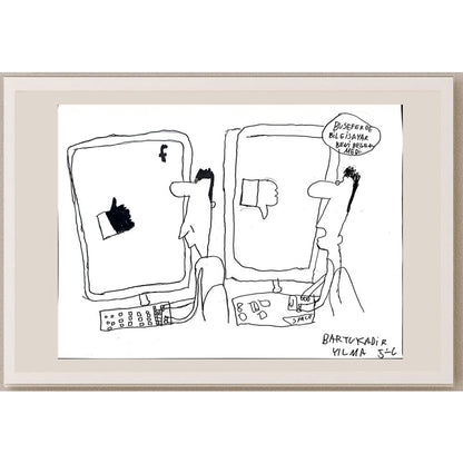 Bartu Kadir Yılma 43x30cm Orijinal Karikatür BOD01462