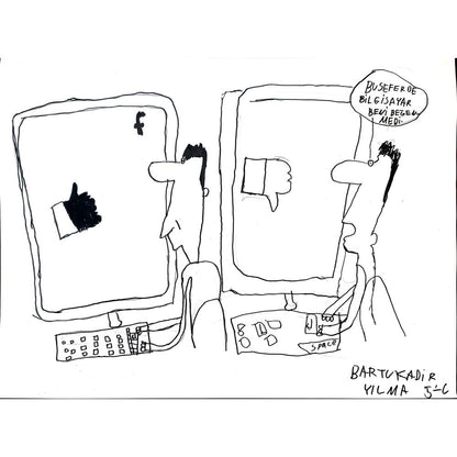 Bartu Kadir Yılma 43x30cm Orijinal Karikatür BOD01462