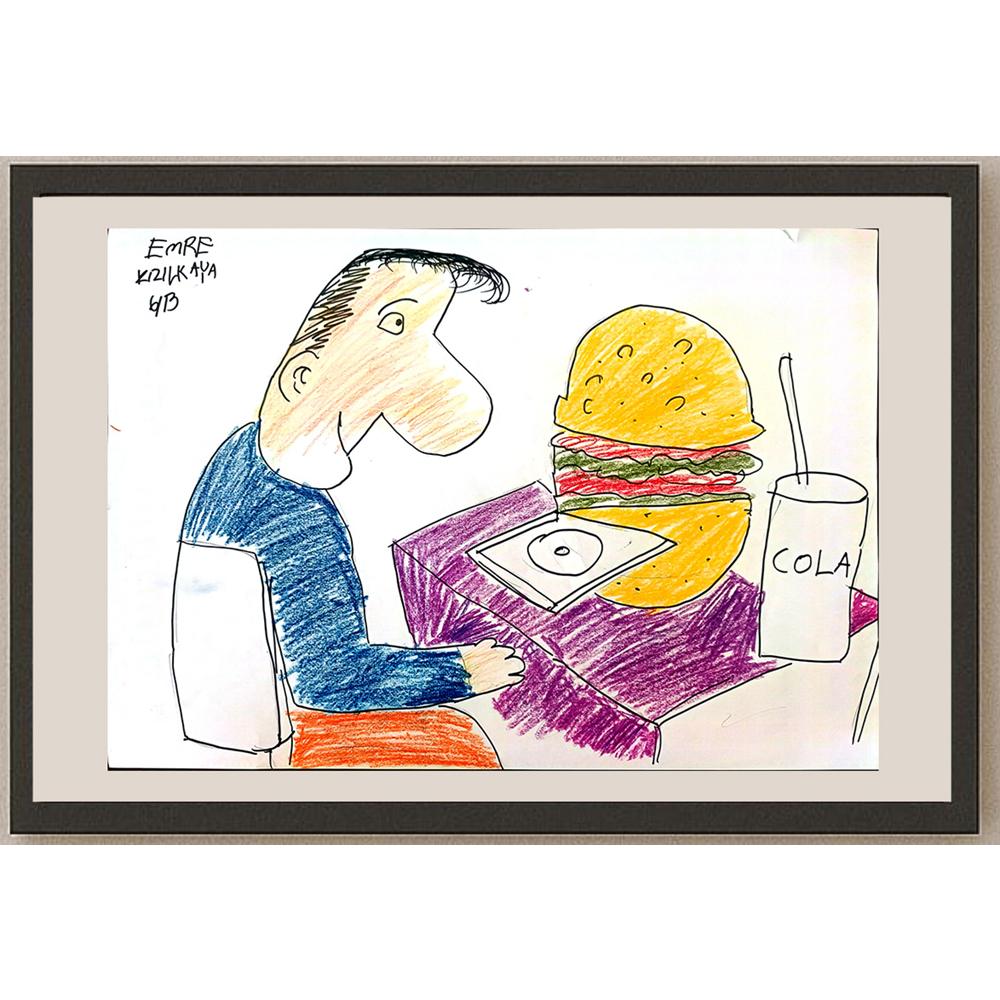 Emre Kızılkaya 43x30cm Orijinal Karikatür BOD01464