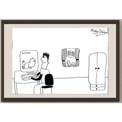 Baha Belge 43x30cm Orijinal Karikatür BOD01465