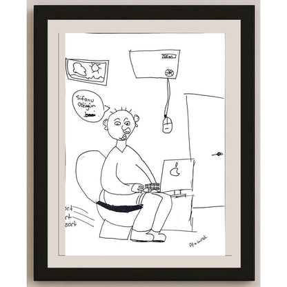 Ata Burak Akgürle 43x30cm Orijinal Karikatür BOD01468