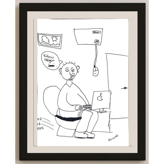 Ata Burak Akgürle 43x30cm Orijinal Karikatür BOD01468