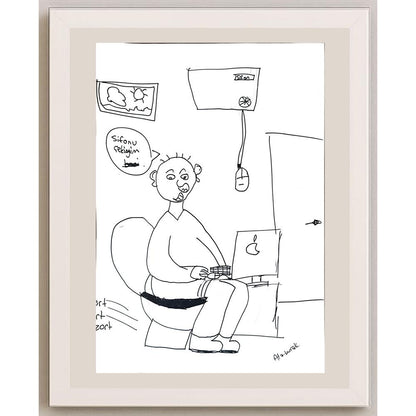 Ata Burak Akgürle 43x30cm Orijinal Karikatür BOD01468