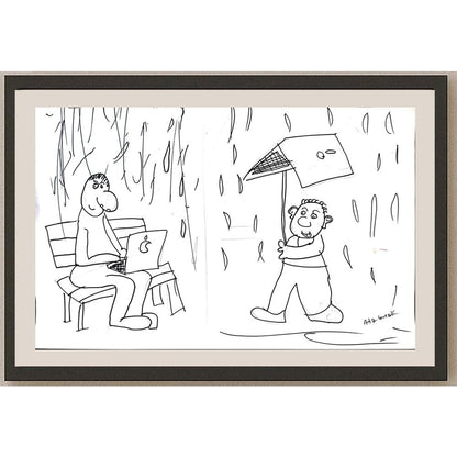 Ata Burak Akgürle 43x30cm Orijinal Karikatür BOD01469