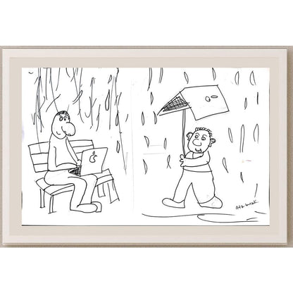 Ata Burak Akgürle 43x30cm Orijinal Karikatür BOD01469