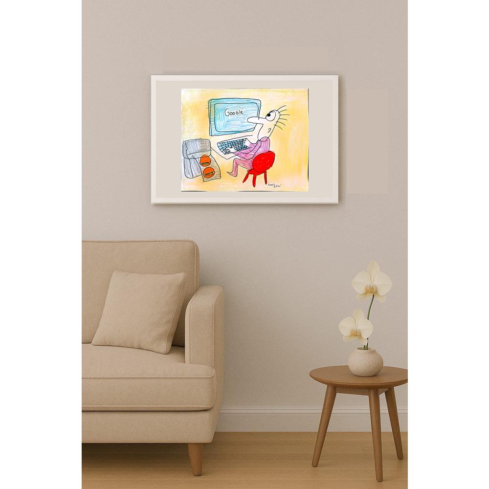 Mert Güler 43x30cm Orijinal Karikatür BOD01470