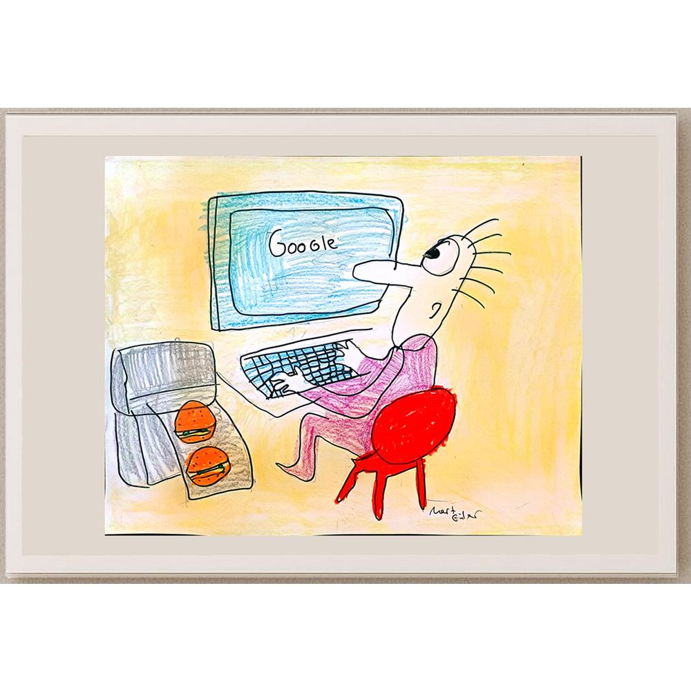 Mert Güler 43x30cm Orijinal Karikatür BOD01470