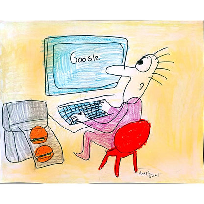 Mert Güler 43x30cm Orijinal Karikatür BOD01470