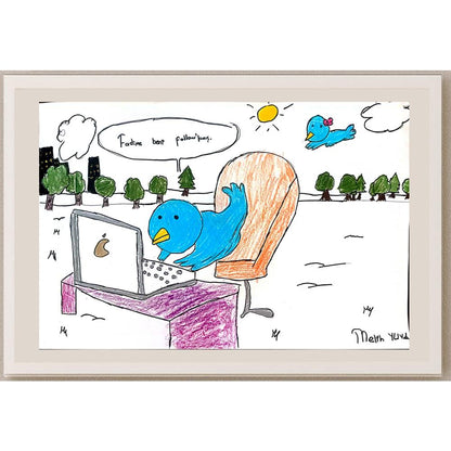 Melih Yuva 43x30cm Orijinal Karikatür BOD01471