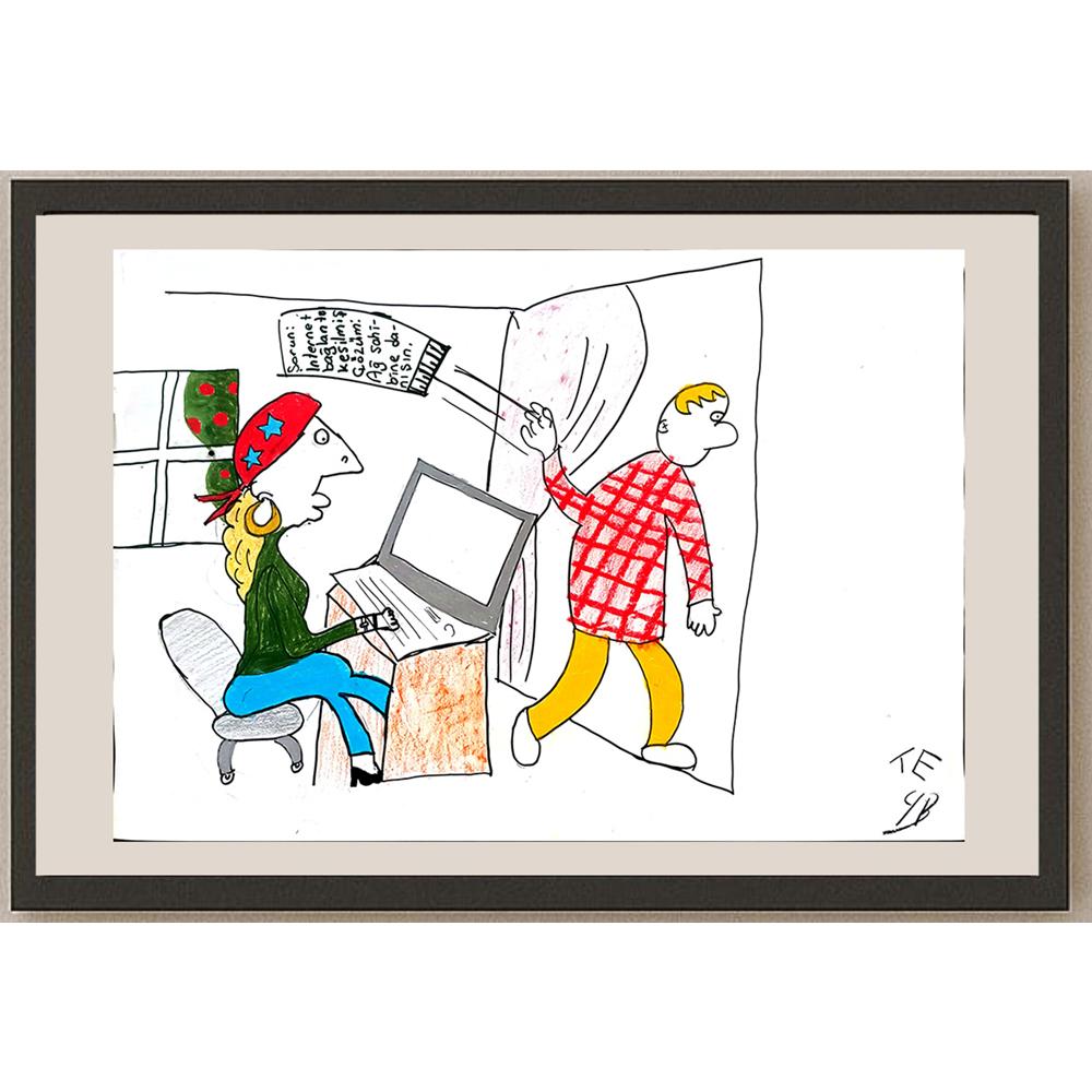 Yağız Beyazyüz 43x30cm Orijinal Karikatür BOD01472