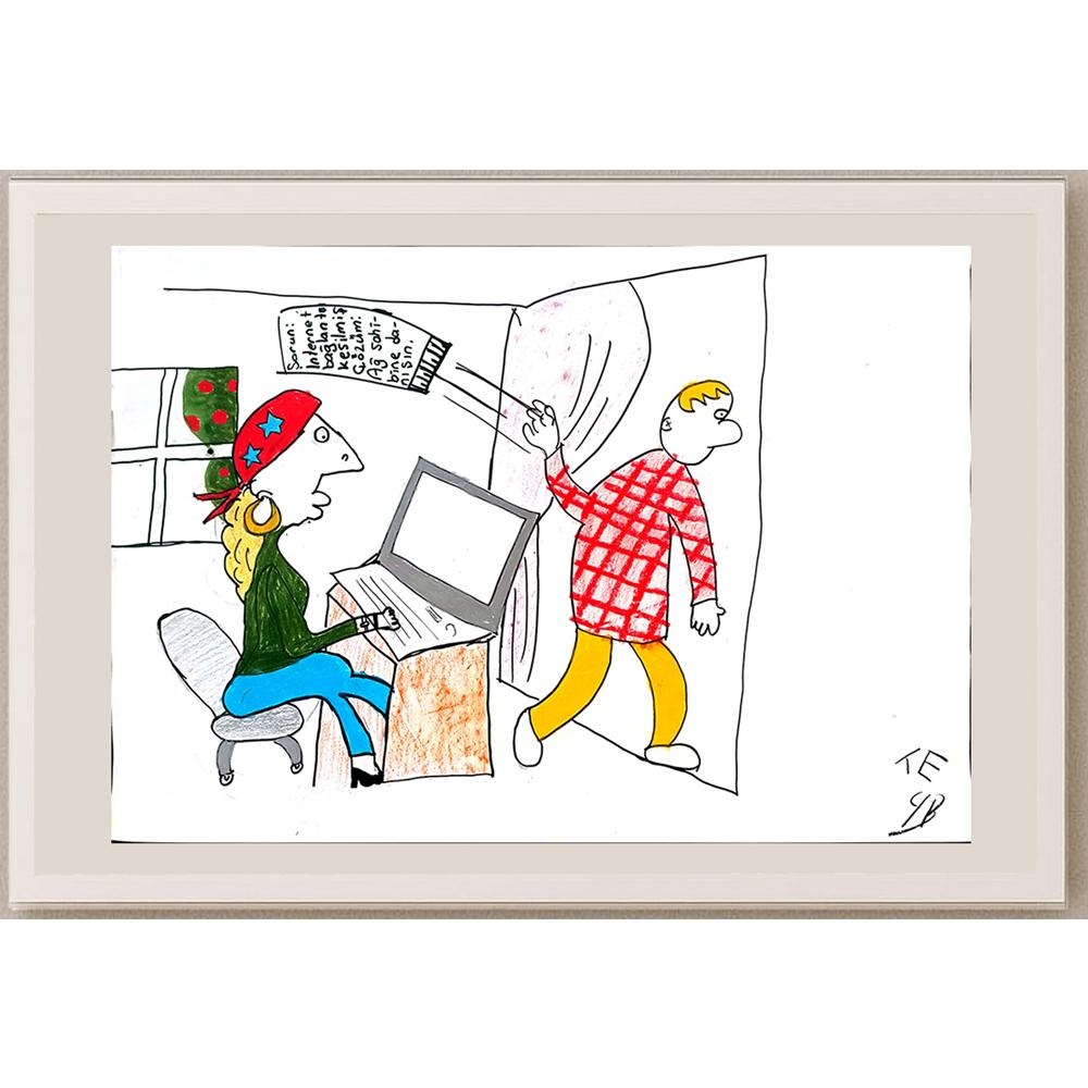 Yağız Beyazyüz 43x30cm Orijinal Karikatür BOD01472