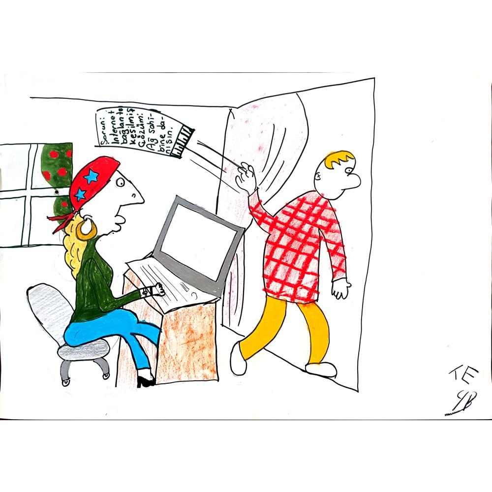 Yağız Beyazyüz 43x30cm Orijinal Karikatür BOD01472