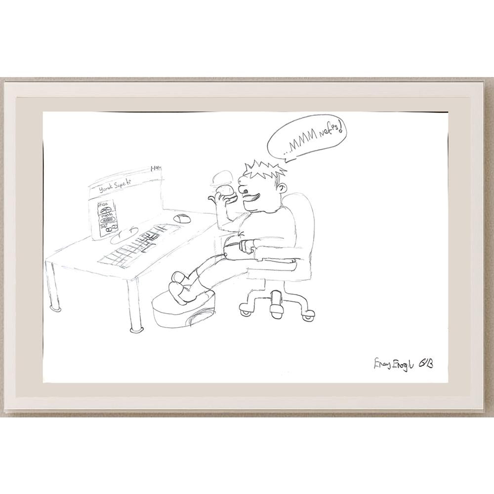 Eray Eroğlu 43x30cm Orijinal Karikatür BOD01475