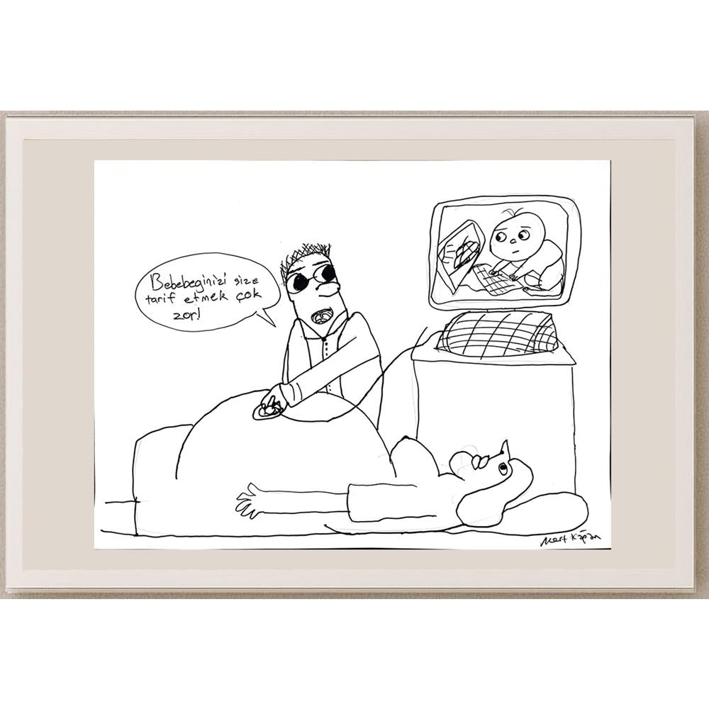 Mert Kağan Yavuz 43x30cm Orijinal Karikatür BOD01477