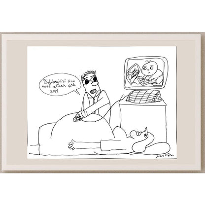 Mert Kağan Yavuz 43x30cm Orijinal Karikatür BOD01477