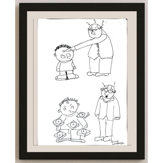 Güney Karakaşoğlu 43x30cm Orijinal Karikatür BOD01480