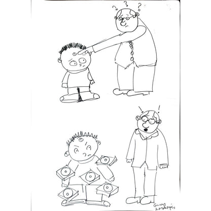 Güney Karakaşoğlu 43x30cm Orijinal Karikatür BOD01480