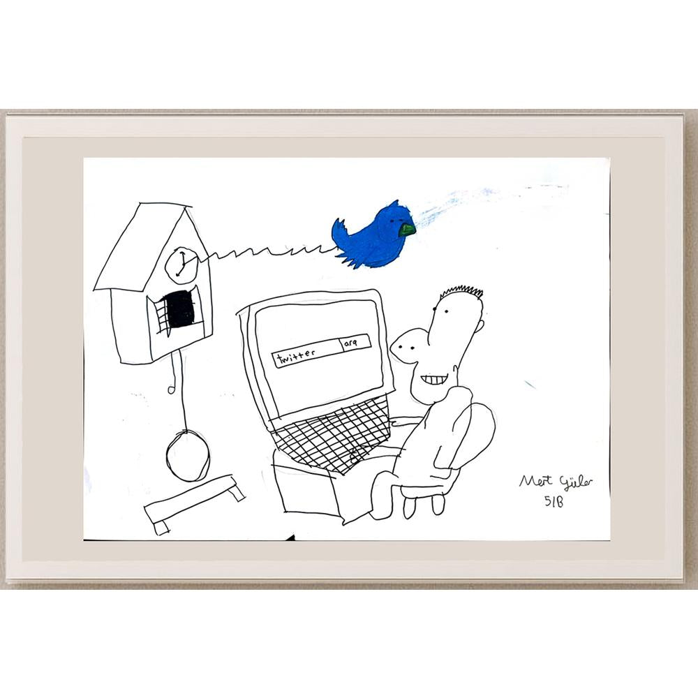 Mert Güler 43x30cm Orijinal Karikatür BOD01482