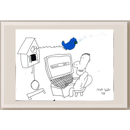 Mert Güler 43x30cm Orijinal Karikatür BOD01482