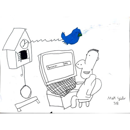 Mert Güler 43x30cm Orijinal Karikatür BOD01482