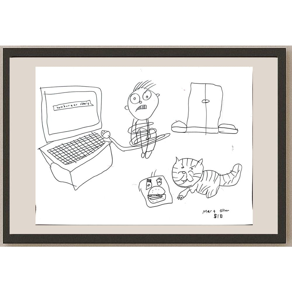 Mert Güler 43x30cm Orijinal Karikatür BOD01484