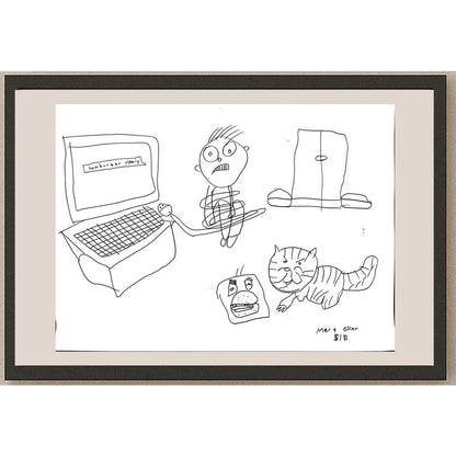 Mert Güler 43x30cm Orijinal Karikatür BOD01484