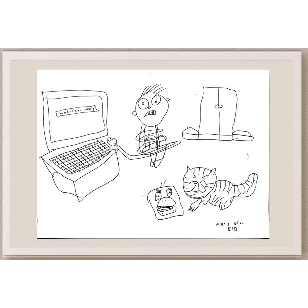 Mert Güler 43x30cm Orijinal Karikatür BOD01484