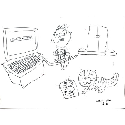 Mert Güler 43x30cm Orijinal Karikatür BOD01484