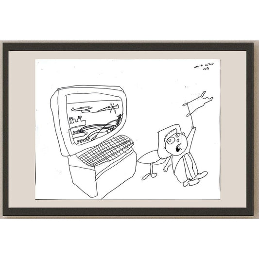 Mert Güler 43x30cm Orijinal Karikatür BOD01485