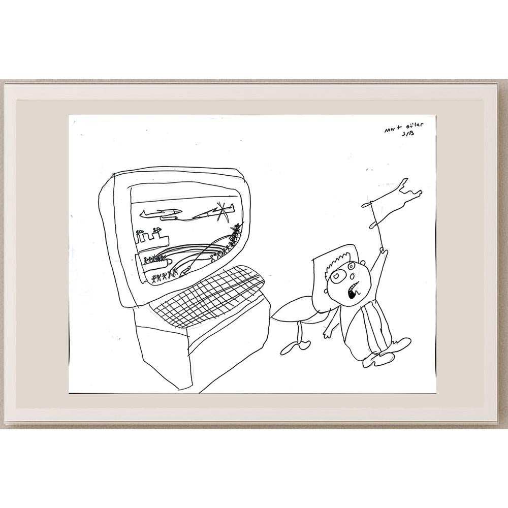 Mert Güler 43x30cm Orijinal Karikatür BOD01485