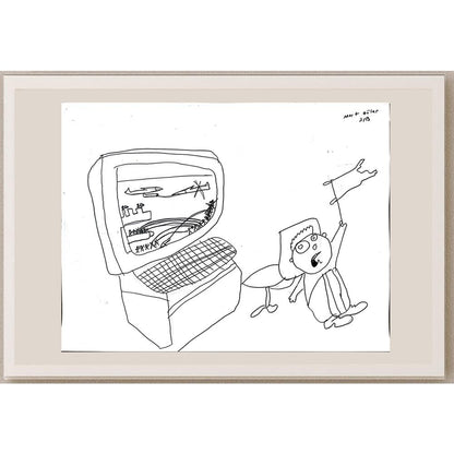 Mert Güler 43x30cm Orijinal Karikatür BOD01485