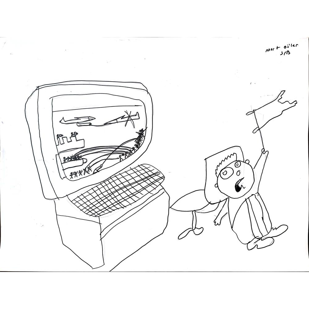 Mert Güler 43x30cm Orijinal Karikatür BOD01485