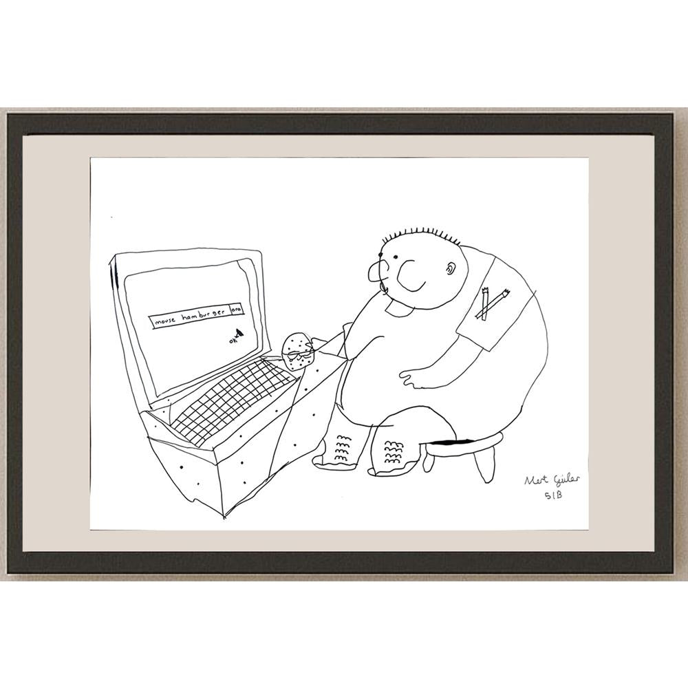 Mert Güler 43x30cm Orijinal Karikatür BOD01488