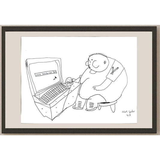 Mert Güler 43x30cm Orijinal Karikatür BOD01488