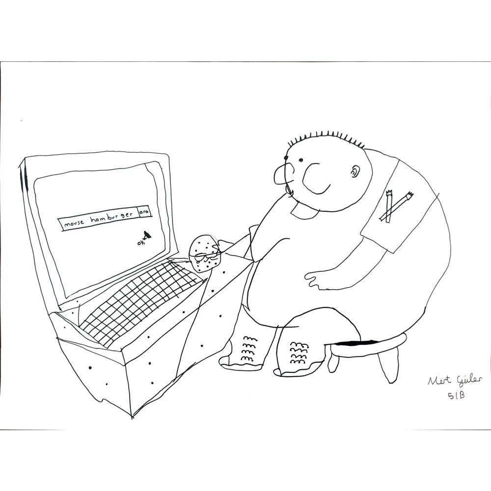 Mert Güler 43x30cm Orijinal Karikatür BOD01488