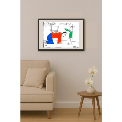 Güney Karakaşoğlu 43x30cm Orijinal Karikatür BOD01489