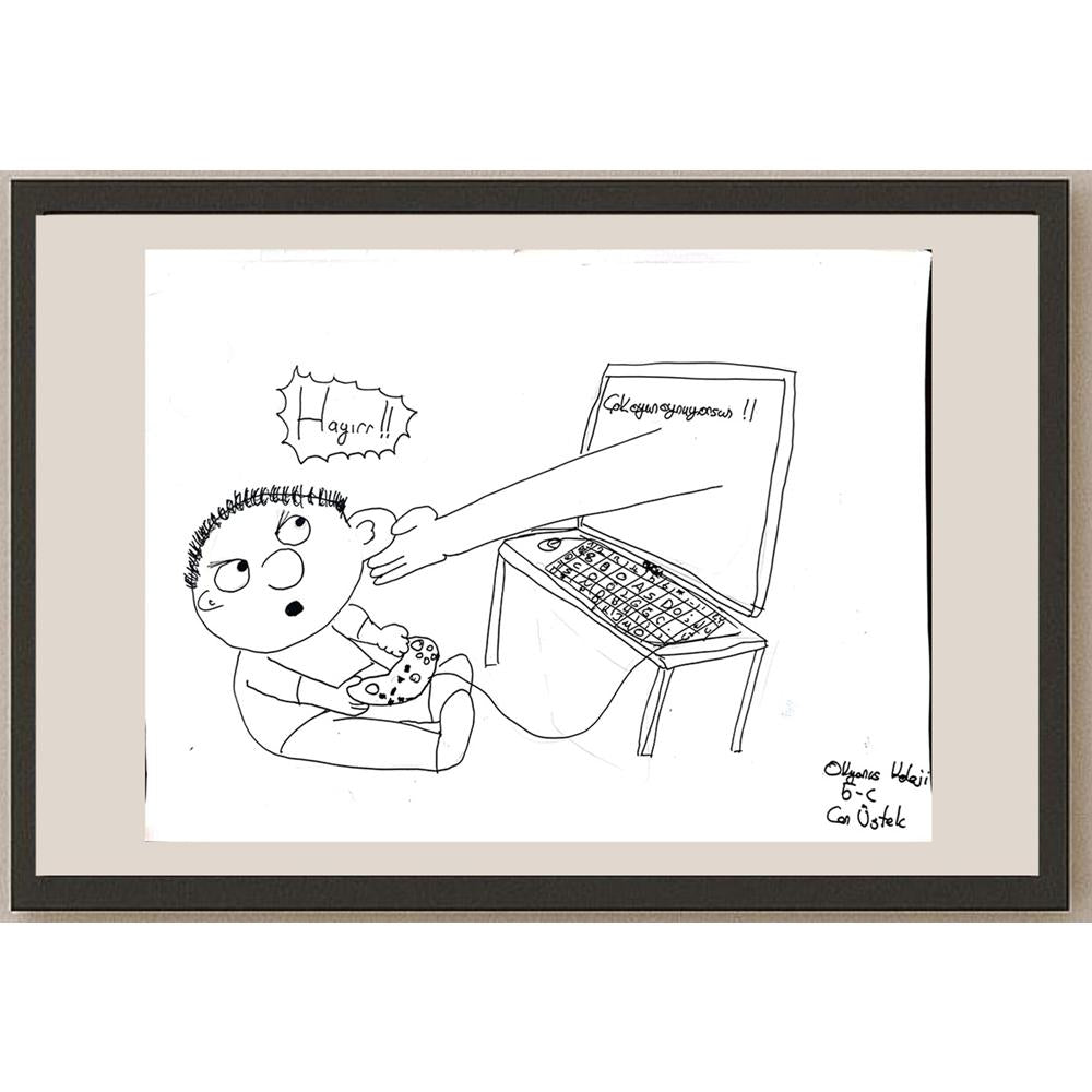 Can Üstek 43x30cm Orijinal Karikatür BOD01490