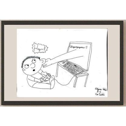 Can Üstek 43x30cm Orijinal Karikatür BOD01490