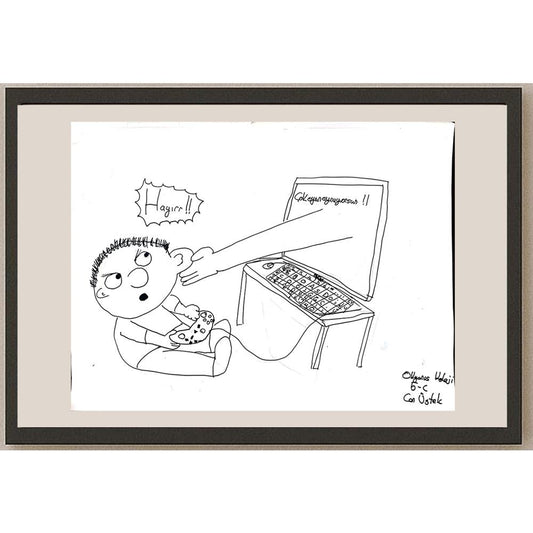 Can Üstek 43x30cm Orijinal Karikatür BOD01490