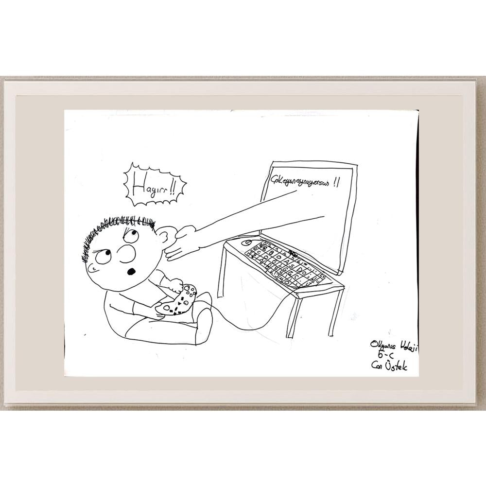 Can Üstek 43x30cm Orijinal Karikatür BOD01490