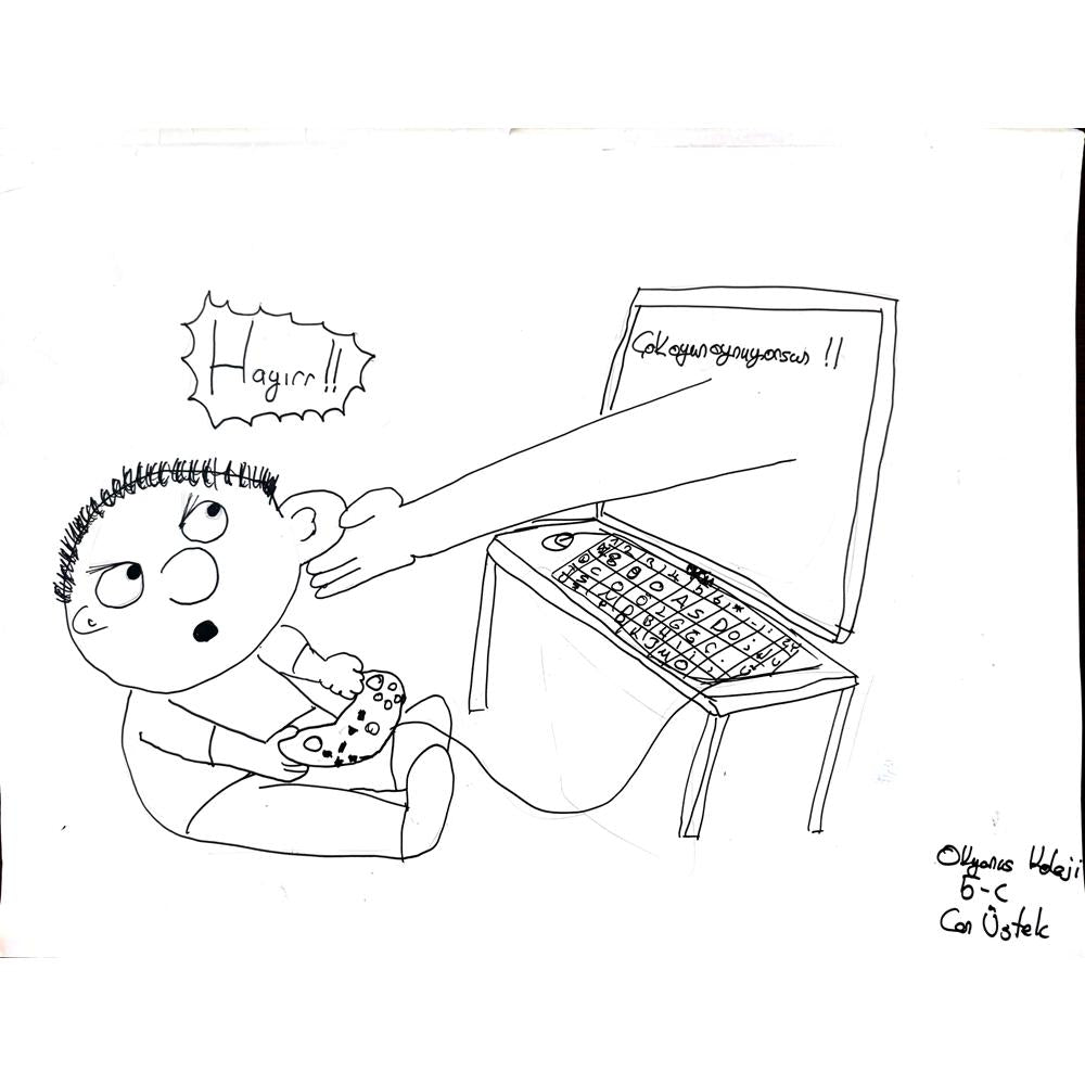 Can Üstek 43x30cm Orijinal Karikatür BOD01490