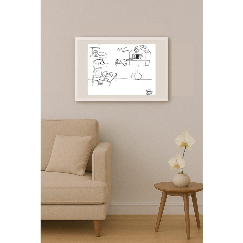 Can Üstek 43x30cm Orijinal Karikatür BOD01491