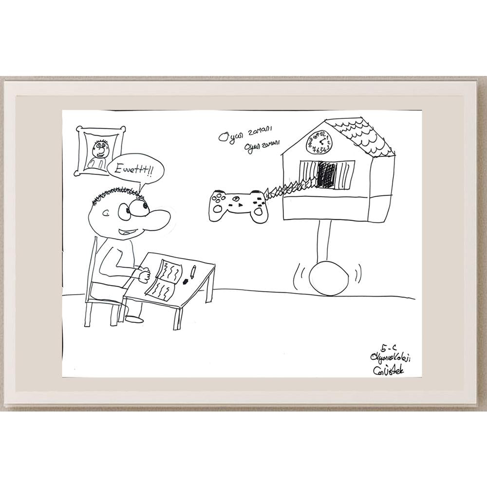 Can Üstek 43x30cm Orijinal Karikatür BOD01491