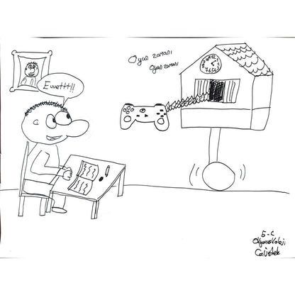 Can Üstek 43x30cm Orijinal Karikatür BOD01491