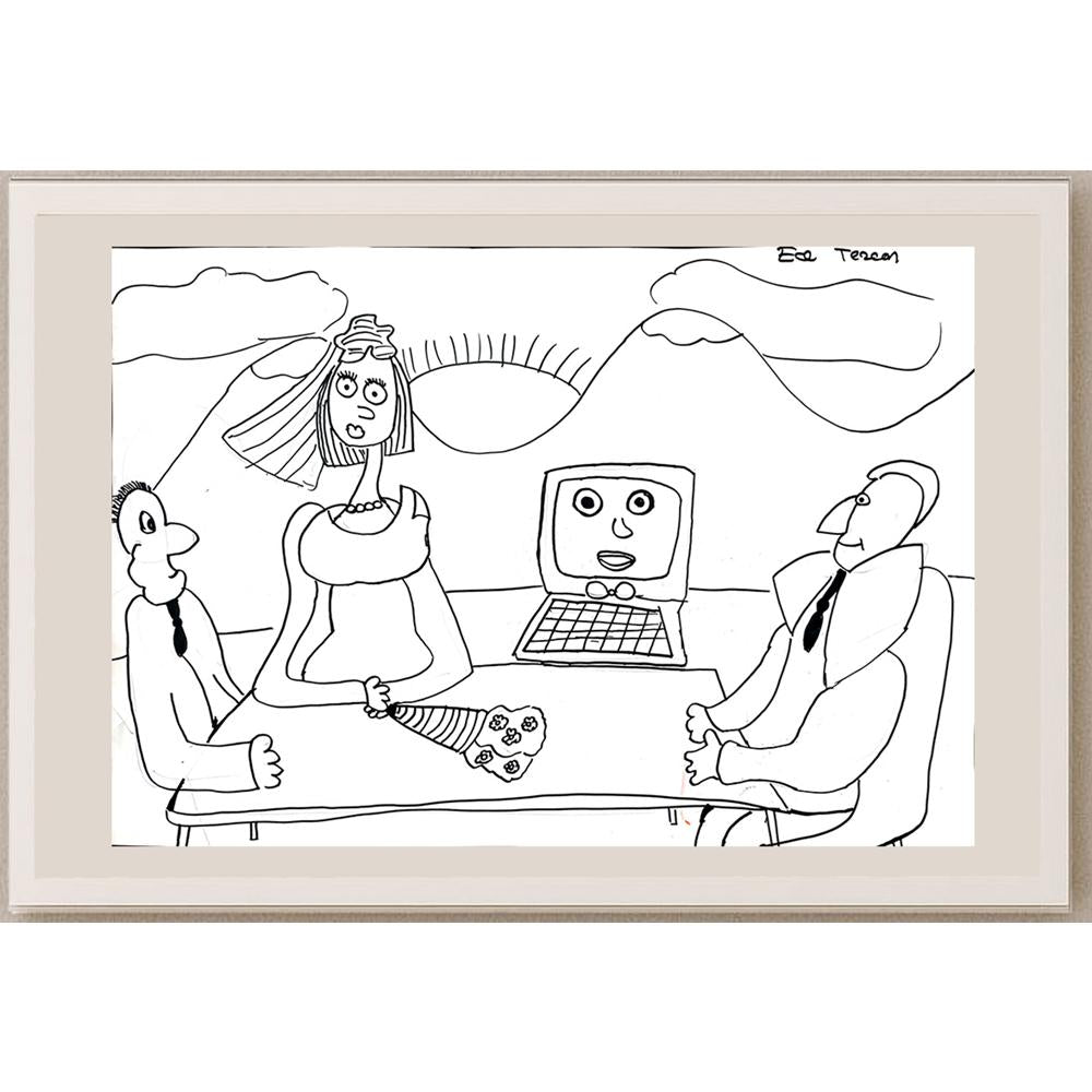 Ece Tezcan 43x30cm Orijinal Karikatür BOD01492